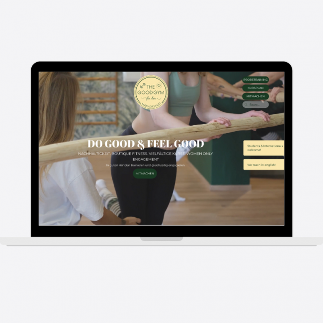 The Good Gym Webdesign